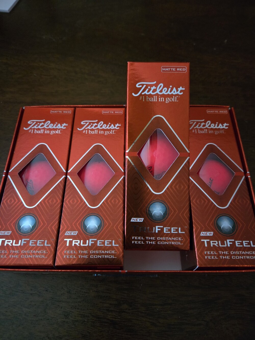 Titleist TruFeel Matte Red Golf Balls - One Dozen